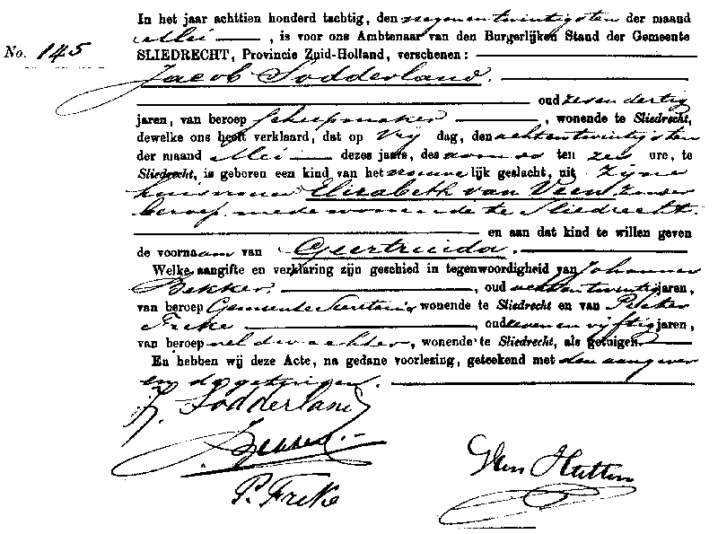 18800529 geb akte 145 Geertruida dv J Sodderland - E v Veen